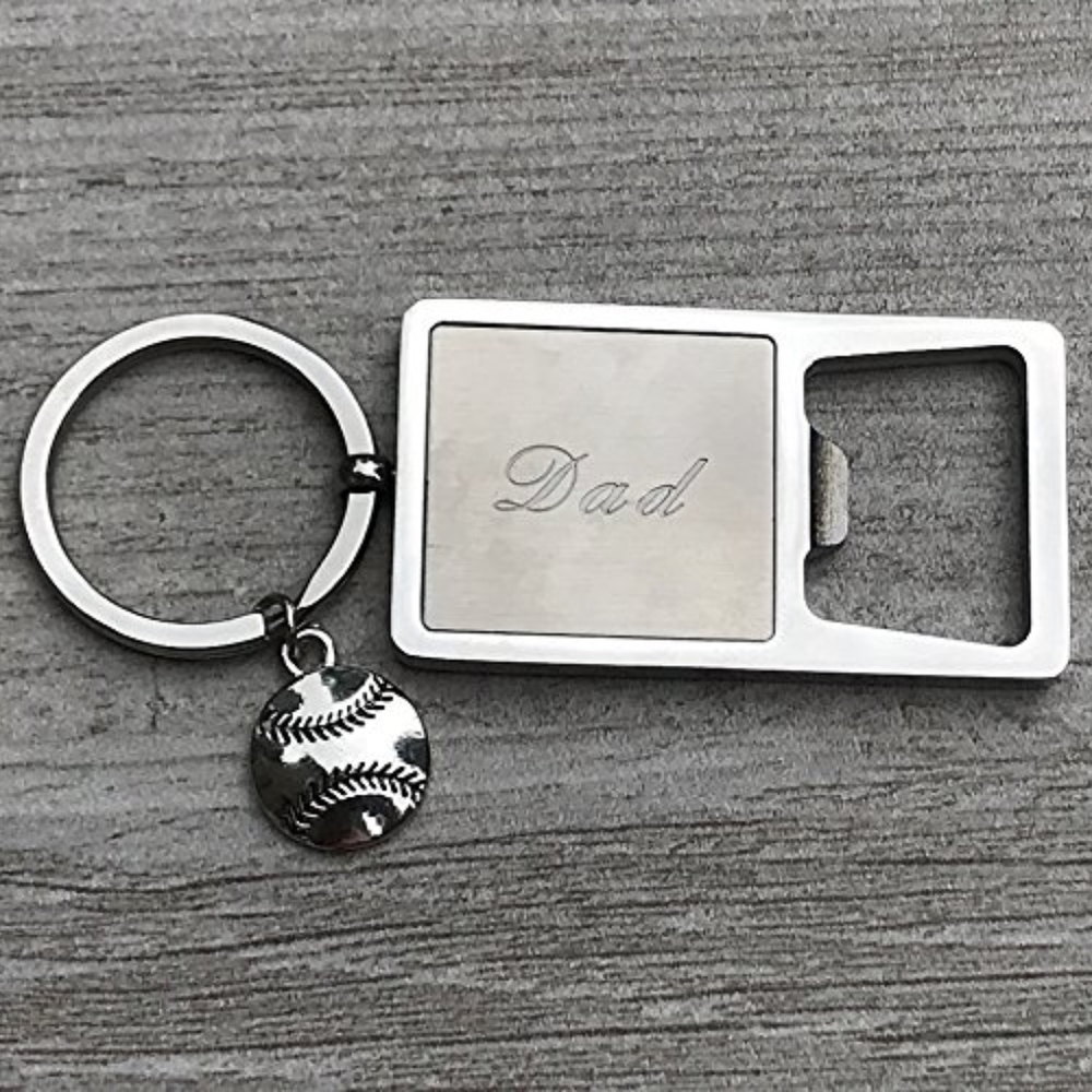Baseball Dad Stainless Steel Bottle Opener